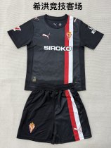 25/26  Sporting Gijon  Away  Kids Kits  1:1 Soccer Jersey