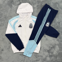 26/27 (2026) Argentina Windbreaker Sets With pants White 1:1 Quality Soccer Jersey
