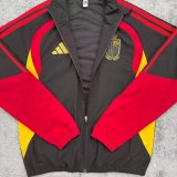 26/27 (2026) 	 Belgium Windbreaker Sets With pants Black 1:1 Quality Soccer Jersey