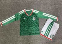 26/27（2026） Mexico  Home  Long sleeved Kids 1:1 Quality Soccer Jersey
