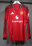 球员版25/26  Manchester United  Home Player Long sleeves1:1 Quality Soccer Jersey