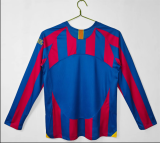 欧冠版 2005/2006 Barcelona Home Long Sleeve 1:1 Quality Retro Soccer Jersey