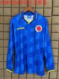 1994  Colombia  Away Long Sleeve Fans 1:1 Quality Retro Soccer Jersey