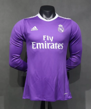2016/2017 Real Madrid Away Long sleeve Player  version 1:1 Quality Retro Soccer Jersey