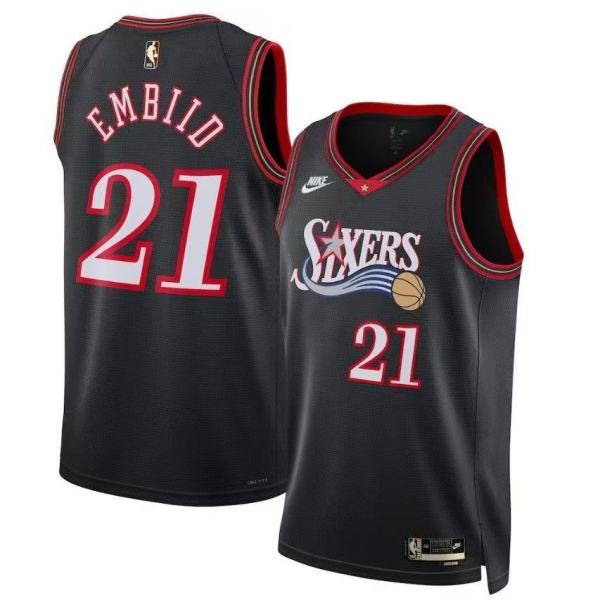 2026 NBA 76ers EMBIID #21 Black 1:1 Quality