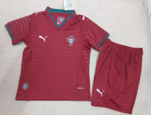 26/27（2026）Portugal Home Kids 1:1 Quality Soccer Jersey