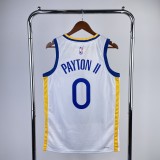 2023 Golden State Warriors V-neck White #0 PAYTON II  1:1 Quality NBA Jersey