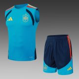 26/27 (2026）Adidas Clover Vest (Spain) Training Blue With Pants Sets Player 1:1 Quality Soccer Jersey