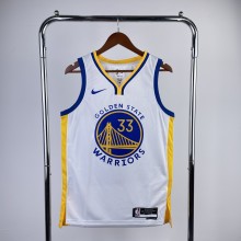 2023 Golden State Warriors V-neck White #33 WISEMAN 1:1 Quality NBA Jersey