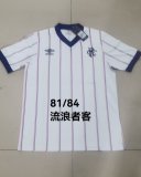 1981/1984 Rangers Away Fans Retro 1:1 Quality Soccer Jersey