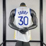 2023 Golden State Warriors V-neck White #30 CURRY  1:1 Quality NBA Jersey