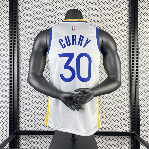 2023 Golden State Warriors V-neck White #30 CURRY  1:1 Quality NBA Jersey