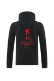 26/27 (2026) Manchester United Black Hooded Long Sleeved 1:1 Training suit