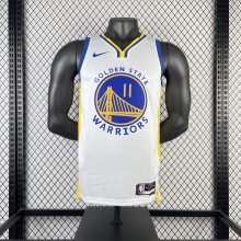 2023 Golden State Warriors V-neck White  #11 THOMPSON  1:1 Quality NBA Jersey