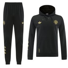 26/27 (2026) Manchester United Black Hooded Long Sleeved 1:1 Training suit