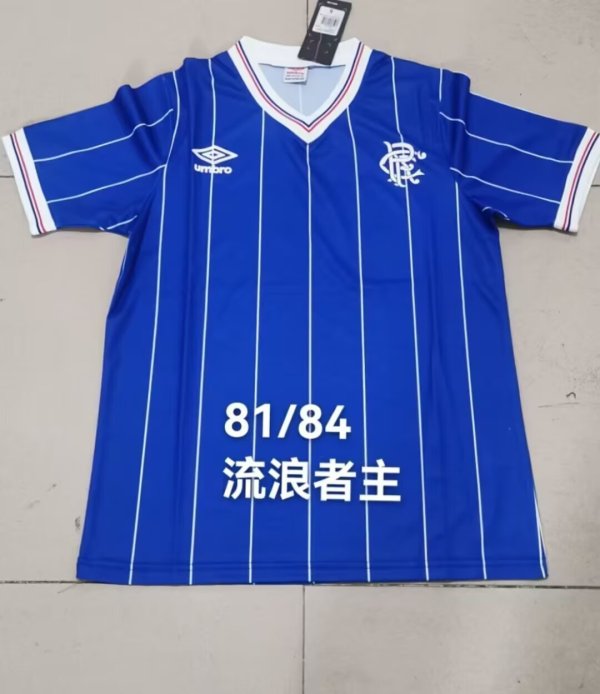 1981/1984 Rangers Home Fans Retro 1:1 Quality Soccer Jersey