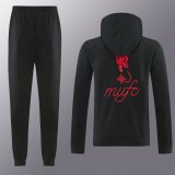 26/27 (2026) Manchester United Black Hooded Long Sleeved 1:1 Training suit