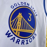 2023 Golden State Warriors V-neck White #3 POOLE  1:1 Quality NBA Jersey