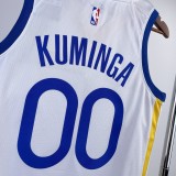 2023 Golden State Warriors V-neck White #00 KUMINGA  1:1 Quality NBA Jersey