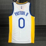 Golden State Warriors White #0 PAYTON II 1:1  Quality NBA Season Jerseys 75 Year