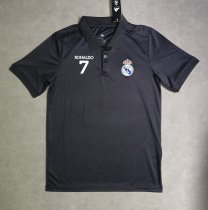 25/26 Real Madrid Polo Fans Black #7 RONALDO Fans 1:1 Quality Soccer Jersey