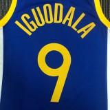 Golden State Warriors Blue V-Neck #9 IGUODALA 1:1  Quality NBA Season Jerseys 75 Year