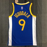 Golden State Warriors Blue V-Neck #9 IGUODALA 1:1  Quality NBA Season Jerseys 75 Year