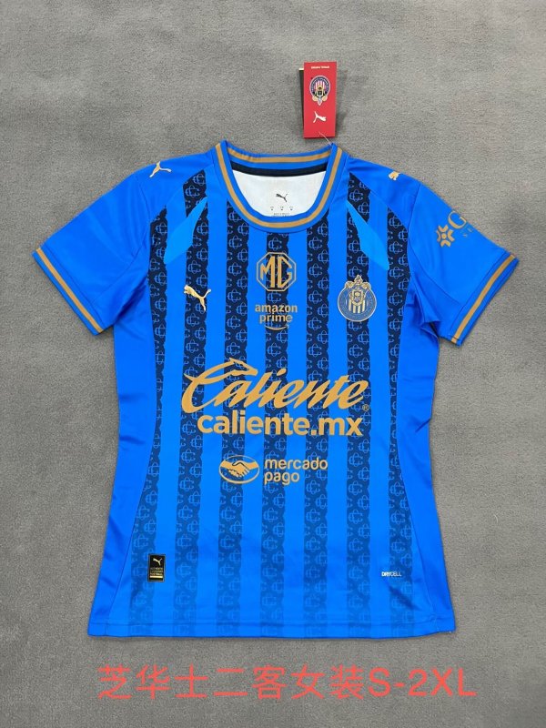 26/27（2026） Chivas Third Blue Woman's  Fans 1:1 Quality Soccer Jersey