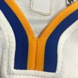 2018 Golden State Warriors Yellow V-Neck China Dragon Robe #11 THOMPSON   1:1  Quality NBA Season Jerseys
