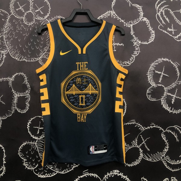 2018 Golden State Warriors Grey Retro #0 PANTON II  1:1  Quality NBA Season Jerseys
