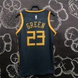 2018 Golden State Warriors Grey Retro #23 GREEN 1:1  Quality NBA Season Jerseys