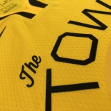 2018 Golden State Warriors Yellow V-Neck Reward Edition #35 DURANT 1:1  Quality NBA Season Jerseys