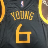 2018 Golden State Warriors Grey Retro #6 YOUNG 1:1  Quality NBA Season Jerseys
