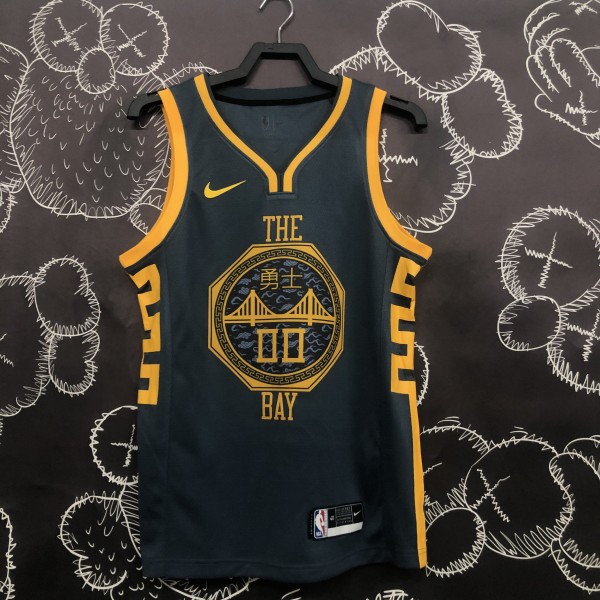 2018 Golden State Warriors Grey Retro #00 KUMINGA  1:1  Quality NBA Season Jerseys