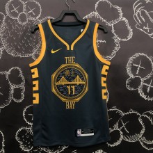 2018 Golden State Warriors Grey Retro #11 THOMPSON  1:1  Quality NBA Season Jerseys