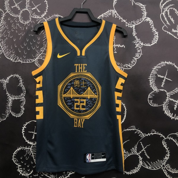 2018 Golden State Warriors Grey Retro #22 WIGGINS 1:1  Quality NBA Season Jerseys