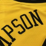 2018 Golden State Warriors Yellow V-Neck Reward Edition #11 THOMPSON  1:1  Quality NBA Season Jerseys