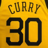 2018 Golden State Warriors Yellow V-Neck Reward Edition #30 CURRY 1:1  Quality NBA Season Jerseys