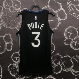 2020 Golden State Warriors Grey Retro #3 POOLE 1:1  Quality NBA Season Jerseys