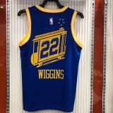 2021 Golden State Warriors Blue Tram City Edition #22 WIGGINS 1:1  Quality NBA Season Jerseys