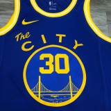 2021 Golden State Warriors Blue Tram City Edition #30 CURRY1:1  Quality NBA Season Jerseys