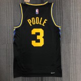 2022 Golden State Warriors Black City Edition #3 POOLE 1:1  Quality NBA Season Jerseys