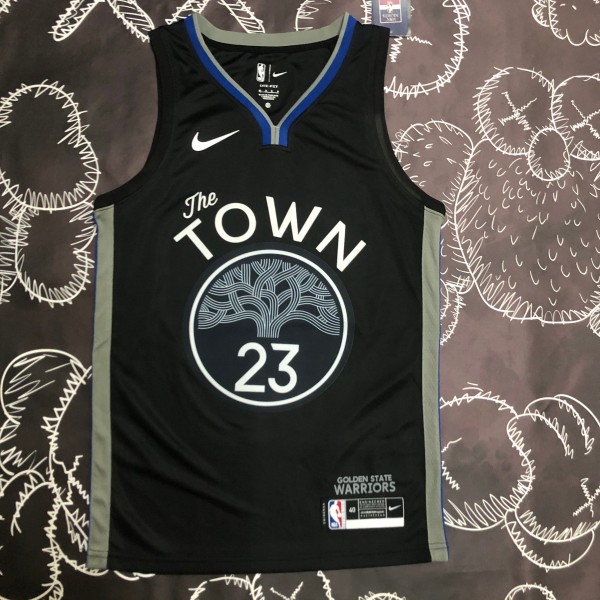 2020 Golden State Warriors Grey Retro #23 GREEN 1:1  Quality NBA Season Jerseys