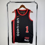 2024 Chicago Bulls Black City Edition #1 ROSE1:1  Quality NBA Season Jerseys