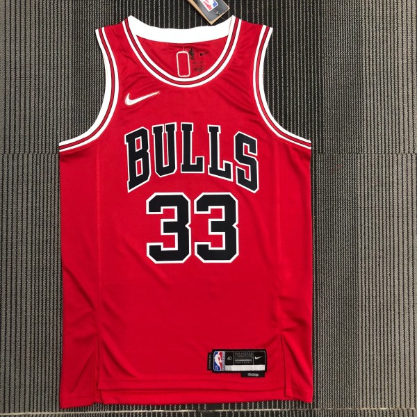 Chicago Bulls Red #33 PIPPEN 1:1 Quality NBA Season Jerseys 75 Year