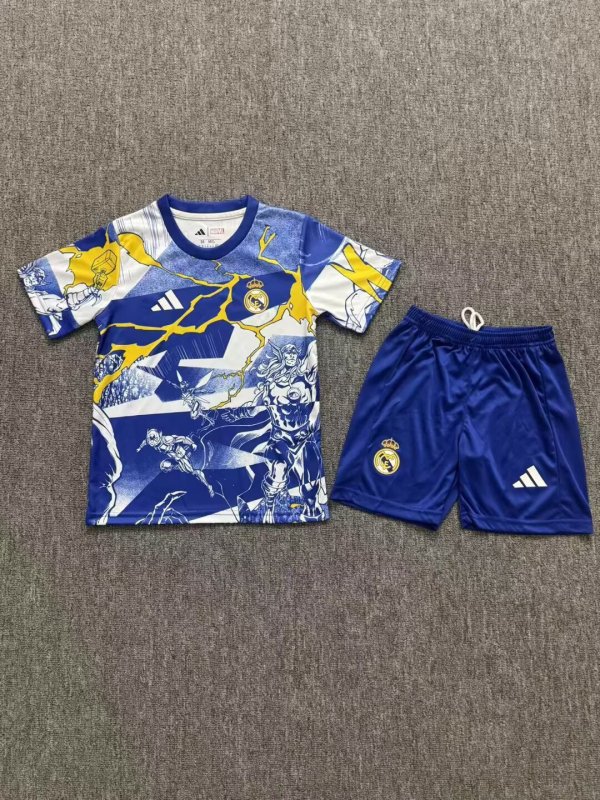 25/26 Real Madrid Co-branded Special Edition  Kids Kits 1:1 Quality Soccer Jersey
