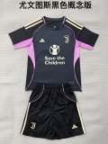 26/27（2026）Juventus Black Concept Edition  Kids Kits 1:1 Quality Soccer Jersey