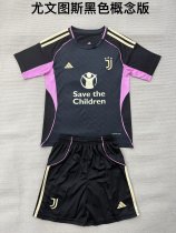 26/27（2026）Juventus Black Concept Edition  Kids Kits 1:1 Quality Soccer Jersey