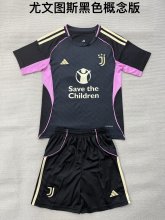 26/27（2026）Juventus Black Concept Edition  Kids Kits 1:1 Quality Soccer Jersey