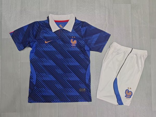 26/27(2026)  France Home Kids 1:1 Quality Soccer Jersey